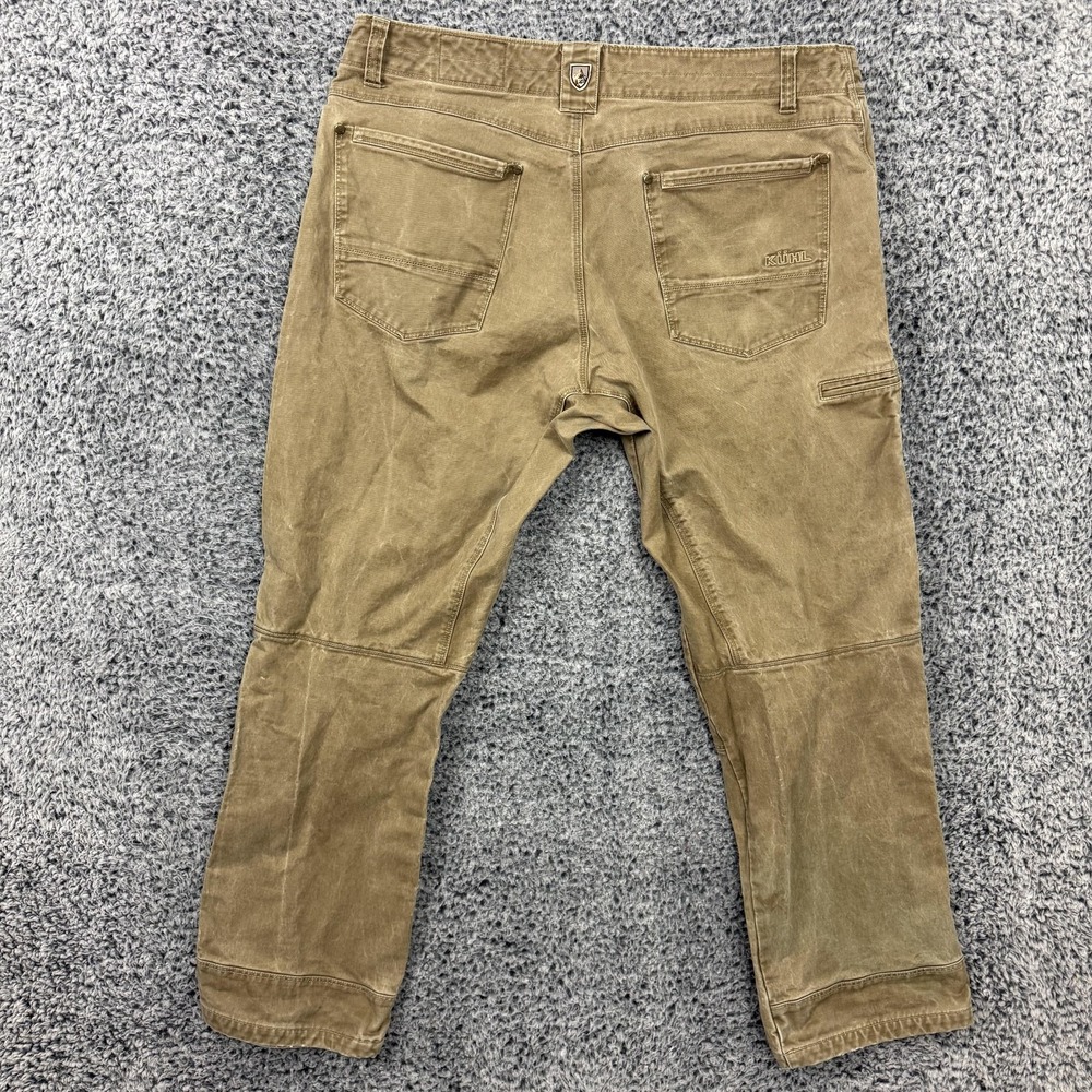 Kuhl Pants Mens 38x30 Beige Rydr Canvas Relaxed Fit Hiking Outdoor Workwear - Picture 2 of 16
